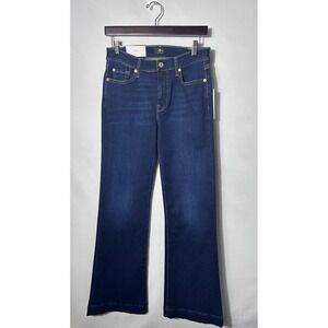 7 For All Mankind Dojo Jeans Womens 28 Blue Tailorless Wide Leg Denim Jeans